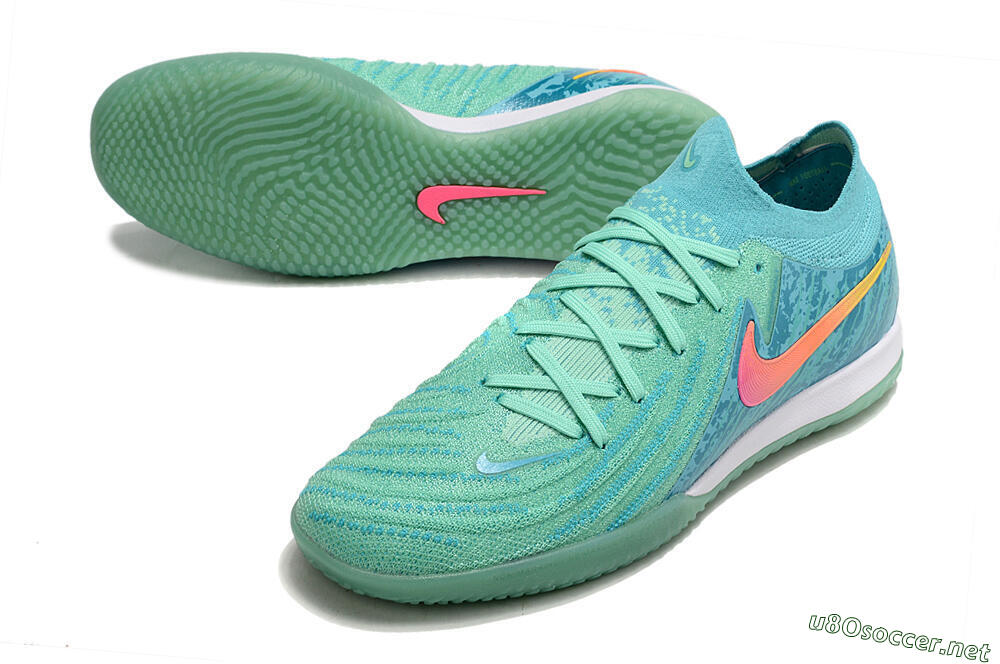 Men's Nike Phantom GX 2 Elite IC Football Shoes - Jade/Pink/Orange 3