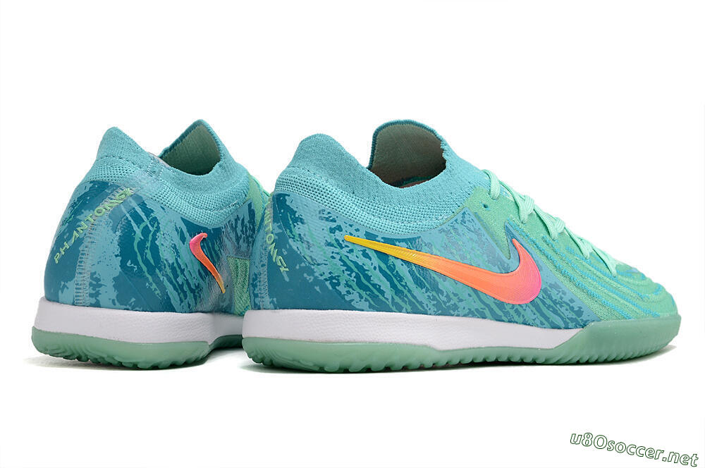 Men's Nike Phantom GX 2 Elite IC Football Shoes - Jade/Pink/Orange 6