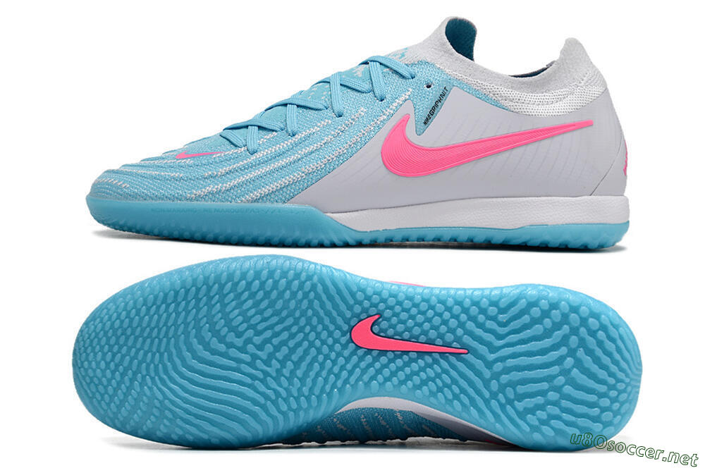 Men's Nike Phantom GX 2 Elite IC Football Shoes - Blue/White/Pink 1
