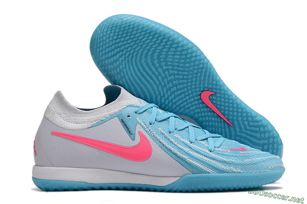 Men's Nike Phantom GX 2 Elite IC Football Shoes - Blue/White/Pink 2