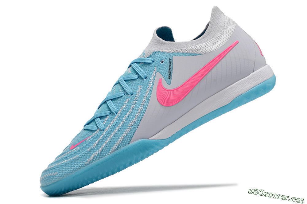 Men's Nike Phantom GX 2 Elite IC Football Shoes - Blue/White/Pink 5