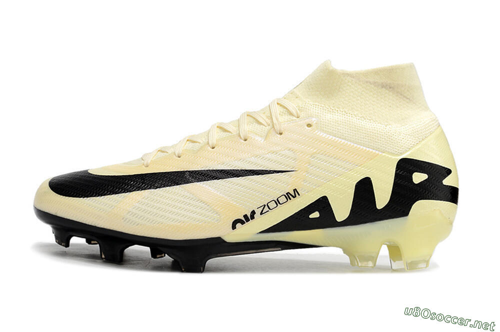 Men's Nike Air Zoom Mercurial Superfly 9 Elite FG Football Boots - Beige/Black 0