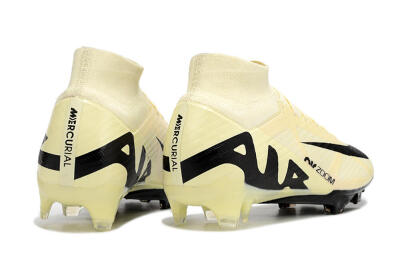 Men's Nike Air Zoom Mercurial Superfly 9 Elite FG Football Boots - Beige/Black
