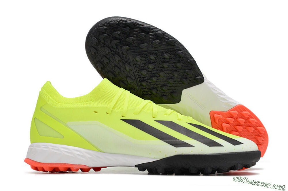 Men's Adidas X Crazyfast.3 TF Football Shoes - Yellow/Black/Red 2