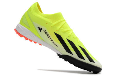 Men's Adidas X Crazyfast.3 TF Football Shoes - Yellow/Black/Red