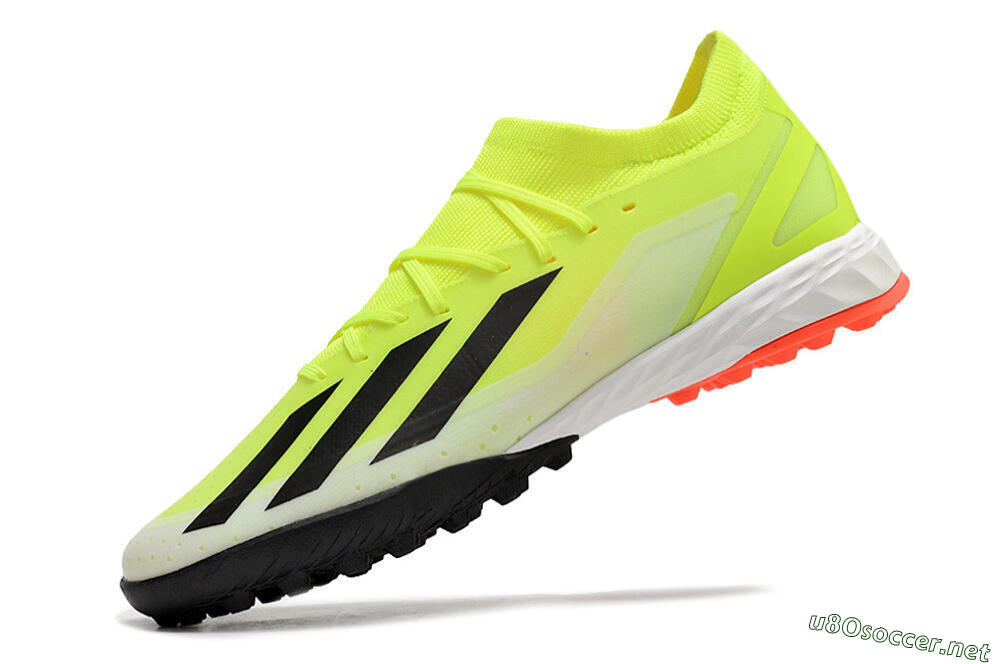 Men's Adidas X Crazyfast.3 TF Football Shoes - Yellow/Black/Red 5