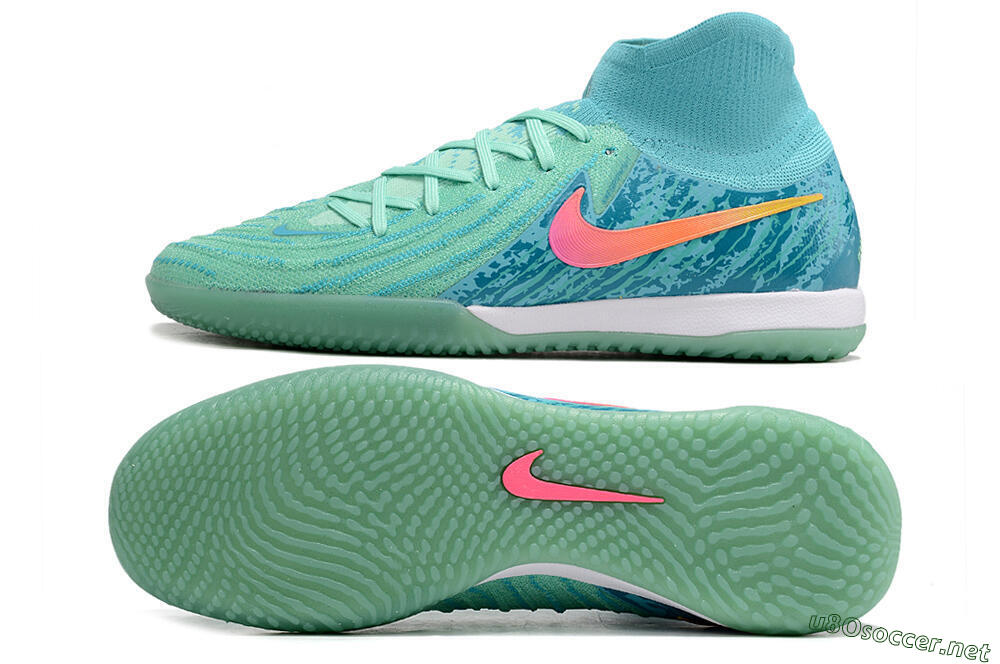 Men's Nike Phantom Luna Elite NU IC Football Shoes - Jade/Pink/Orange 1