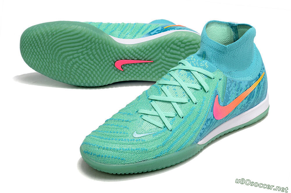 Men's Nike Phantom Luna Elite NU IC Football Shoes - Jade/Pink/Orange 3