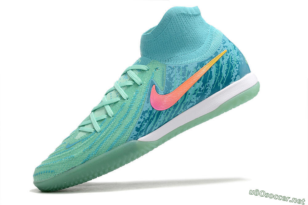 Men's Nike Phantom Luna Elite NU IC Football Shoes - Jade/Pink/Orange 5