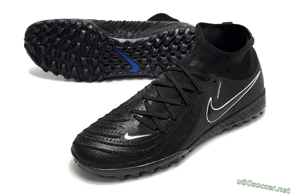 Men's Nike Phantom Luna Elite NU TF Football Shoes - Black/White/Blue 3
