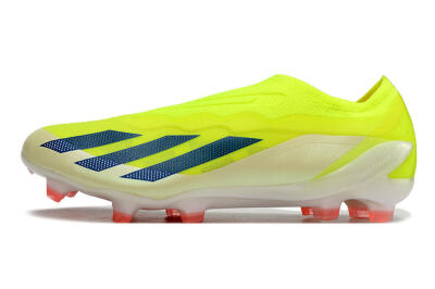 Men's Adidas X Crazyfast+ Laceless FG Football Boots - Yellow/Blue/Red