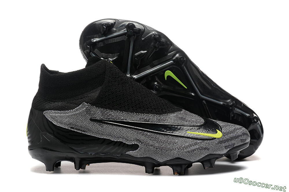 Men's Nike Phantom GX Elite FG Football Boots - Black/Grey/Yellow 2