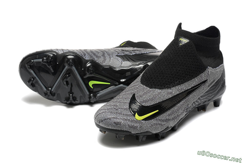 Men's Nike Phantom GX Elite FG Football Boots - Black/Grey/Yellow 3