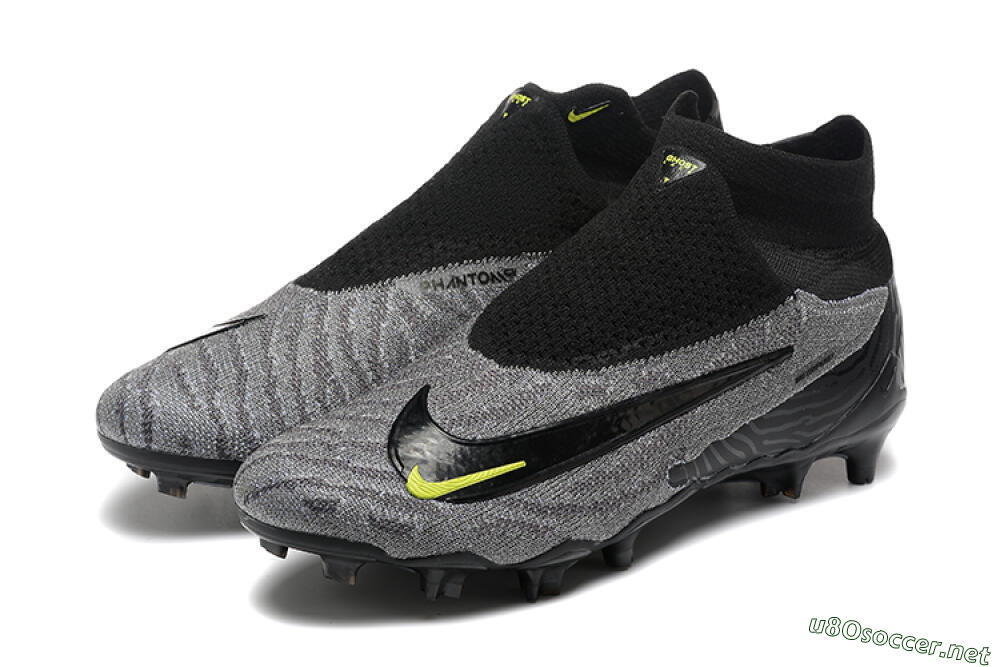 Men's Nike Phantom GX Elite FG Football Boots - Black/Grey/Yellow 5