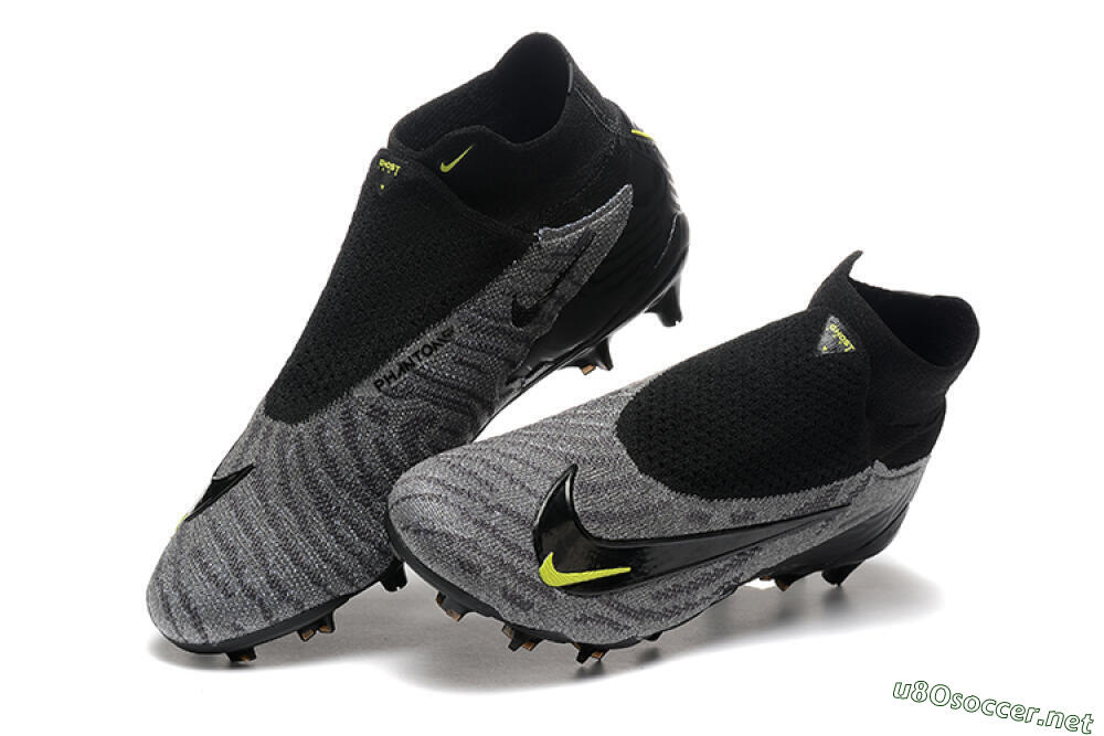 Men's Nike Phantom GX Elite FG Football Boots - Black/Grey/Yellow 6