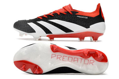 Men's Adidas Predator Accuracy+ FG Football Boots - Black/White/Red