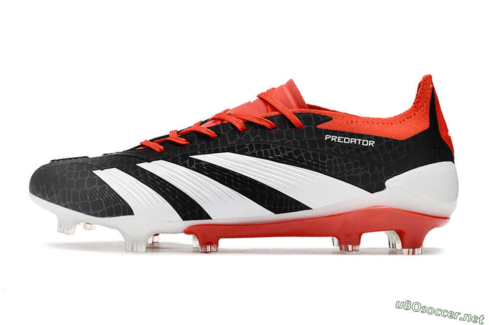 Men's Adidas Predator Accuracy+ FG Football Boots - Black/White/Red 0