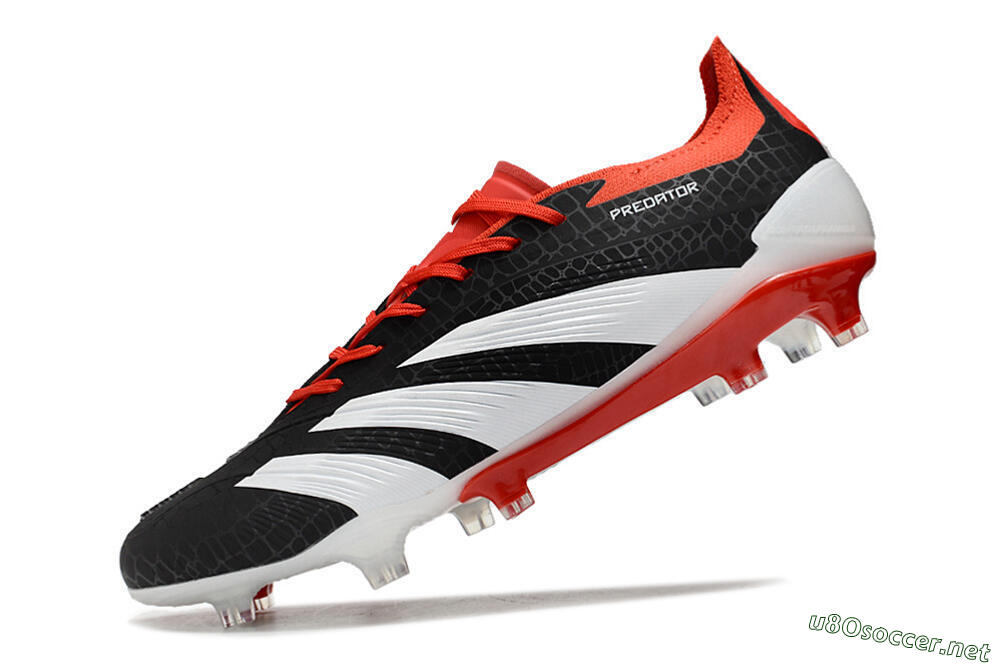 Men's Adidas Predator Accuracy+ FG Football Boots - Black/White/Red 5