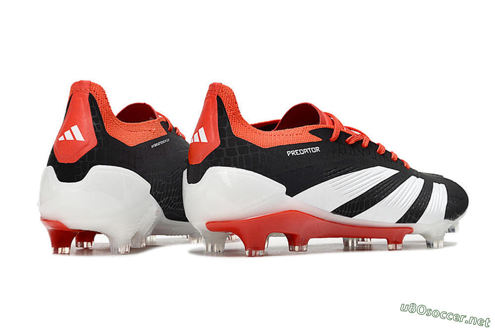 Men's Adidas Predator Accuracy+ FG Football Boots - Black/White/Red 6