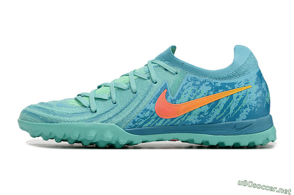 Men's Nike Phantom Luna Elite TF Football Shoes - Jade/Orange/Yellow 0