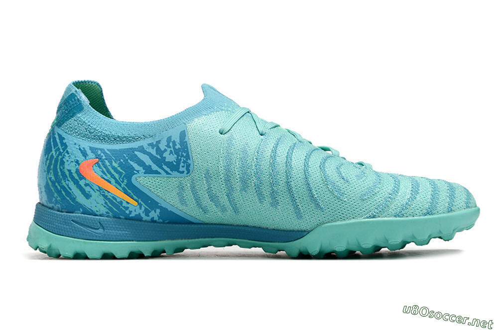 Men's Nike Phantom Luna Elite TF Football Shoes - Jade/Orange/Yellow 7