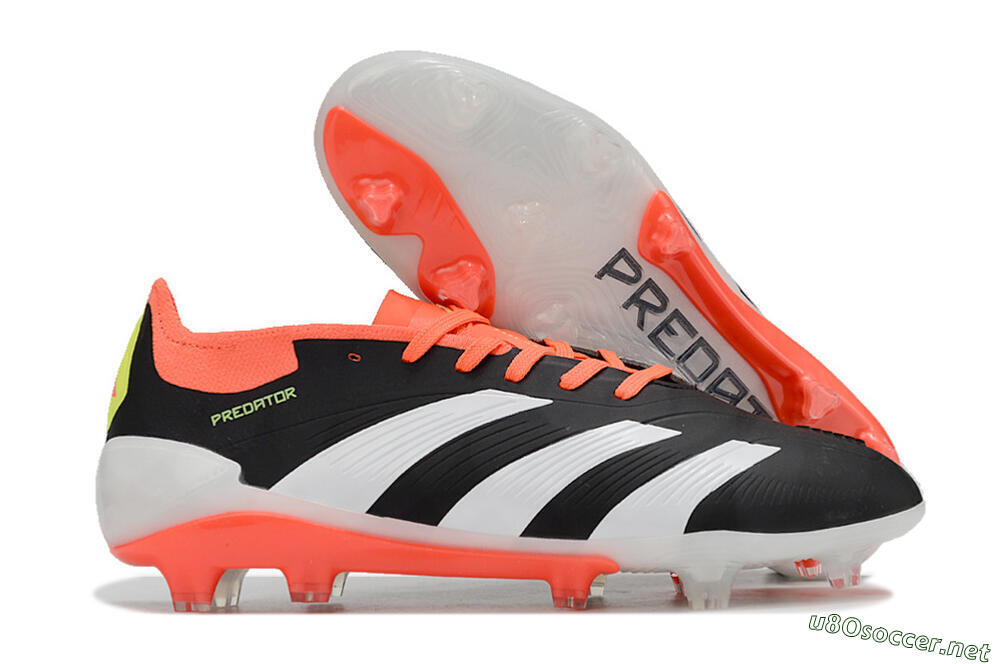 Men's Adidas Predator Elite FG Football Boots - Black/White/Pink 2