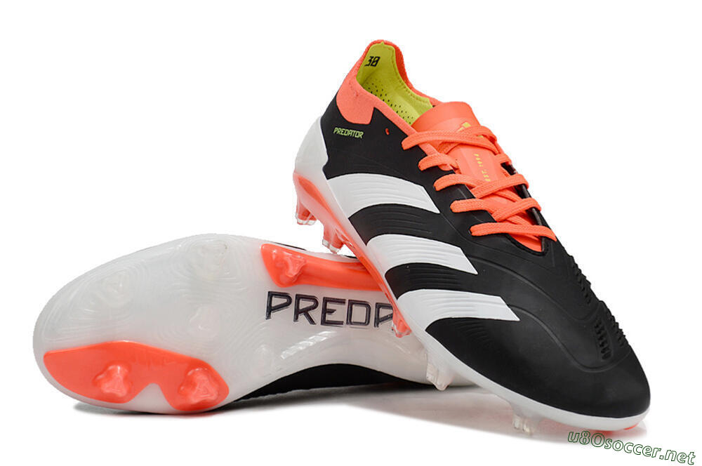 Men's Adidas Predator Elite FG Football Boots - Black/White/Pink 3