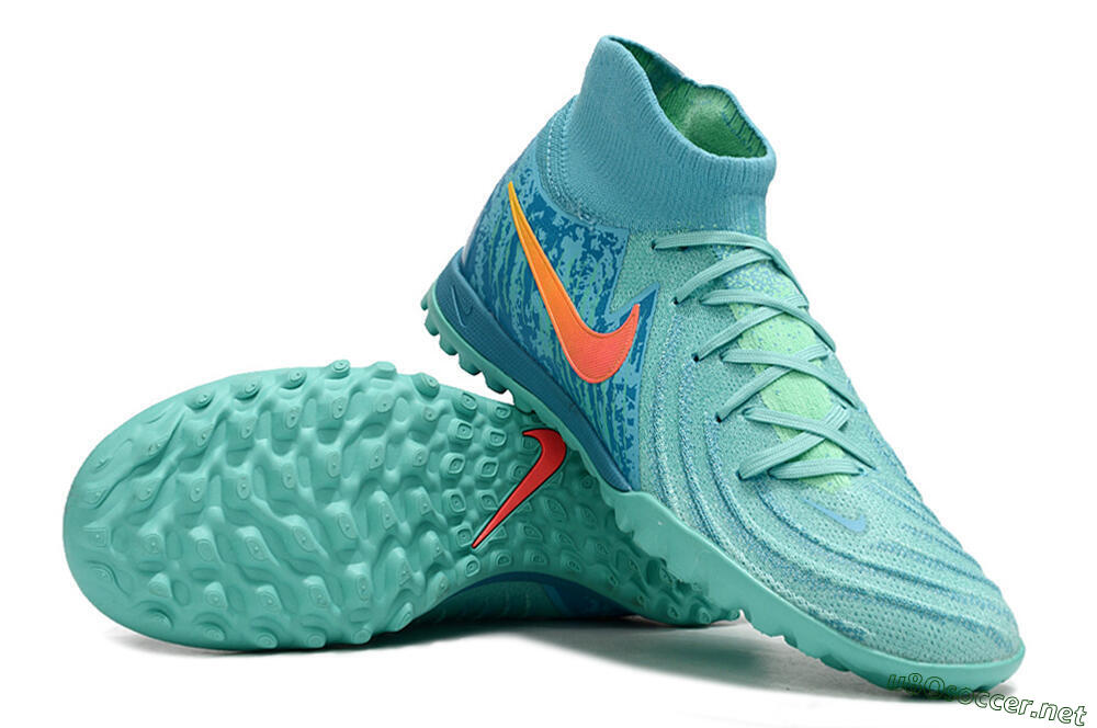 Men's Nike Phantom Luna Elite TF Football Shoes - Jade/Orange/Yellow 3