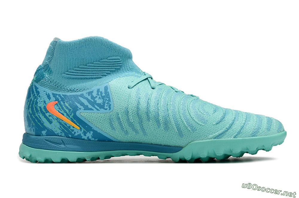 Men's Nike Phantom Luna Elite TF Football Shoes - Jade/Orange/Yellow 7