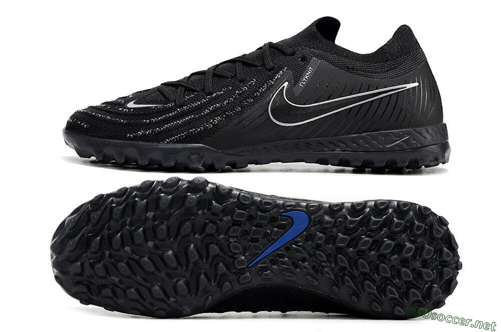 Men's Nike Phantom GX 2 Elite TF Football Shoes - Black/White/Blue 1