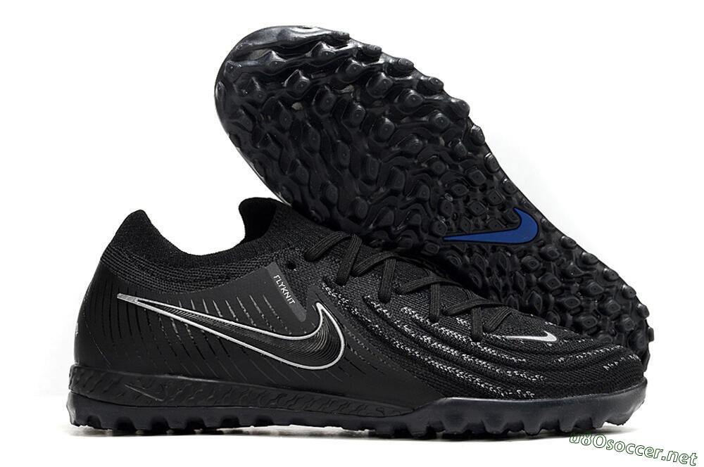 Men's Nike Phantom GX 2 Elite TF Football Shoes - Black/White/Blue 2