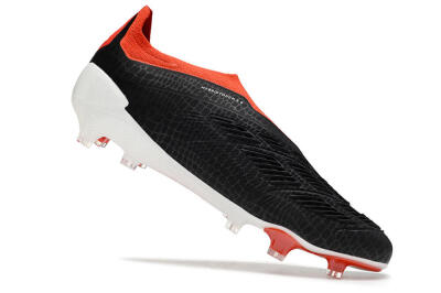 Men's Adidas Predator Elite Laceless FG Football Boots - Black/White/Red