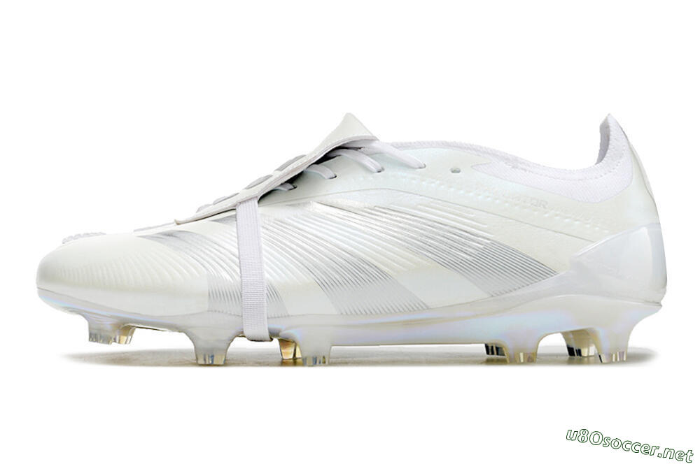 Men's Adidas Predator Elite Foldover Tongue FG Football Boots - White/Silver 0
