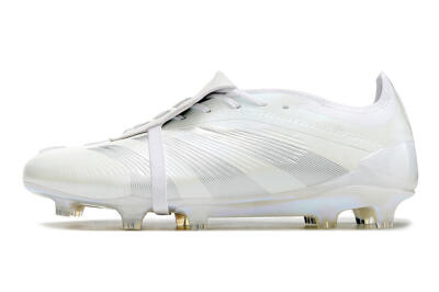 Men's Adidas Predator Elite Foldover Tongue FG Football Boots - White/Silver