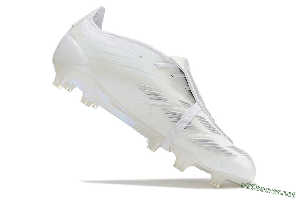 Men's Adidas Predator Elite Foldover Tongue FG Football Boots - White/Silver 4