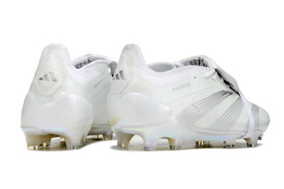 Men's Adidas Predator Elite Foldover Tongue FG Football Boots - White/Silver
