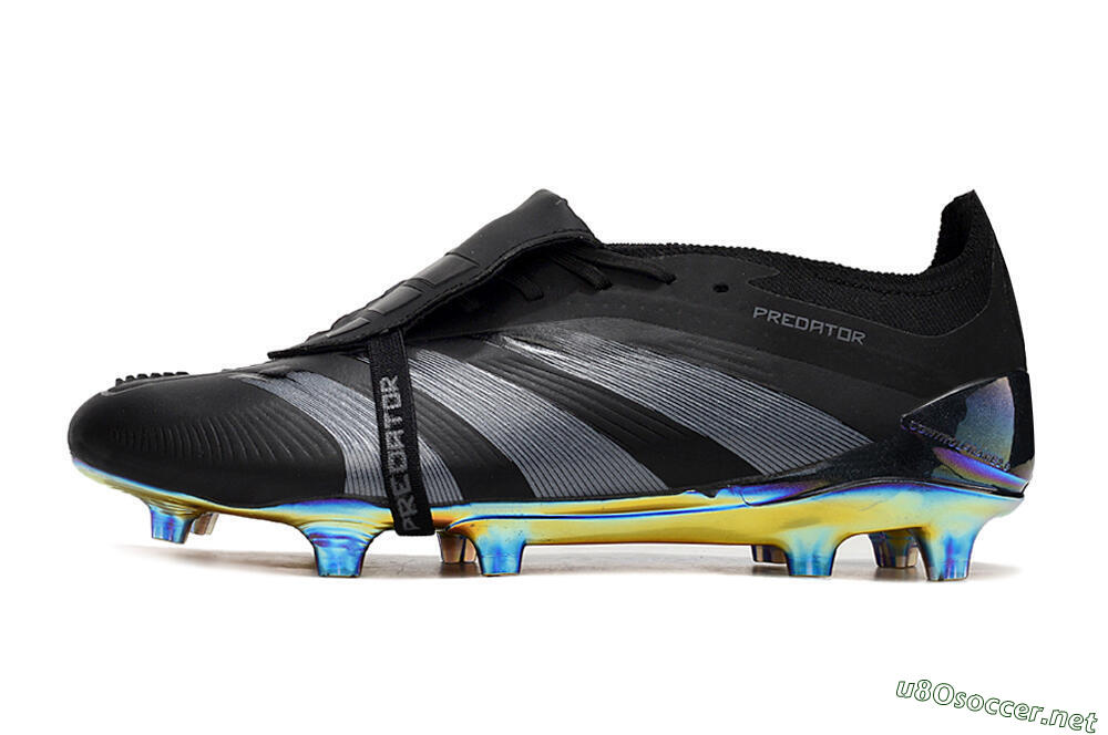 Men's Adidas Predator Elite Foldover Tongue FG Football Boots - Black/Silver/Gold 0