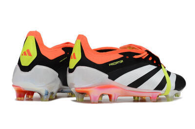 Men's Adidas Predator Elite Foldover Tongue FG Football Boots - Black/White/Orange