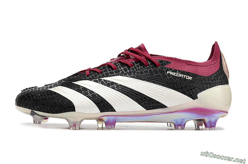 Men's Adidas Predator Elite FG Football Boots - Black/White/Purple 0