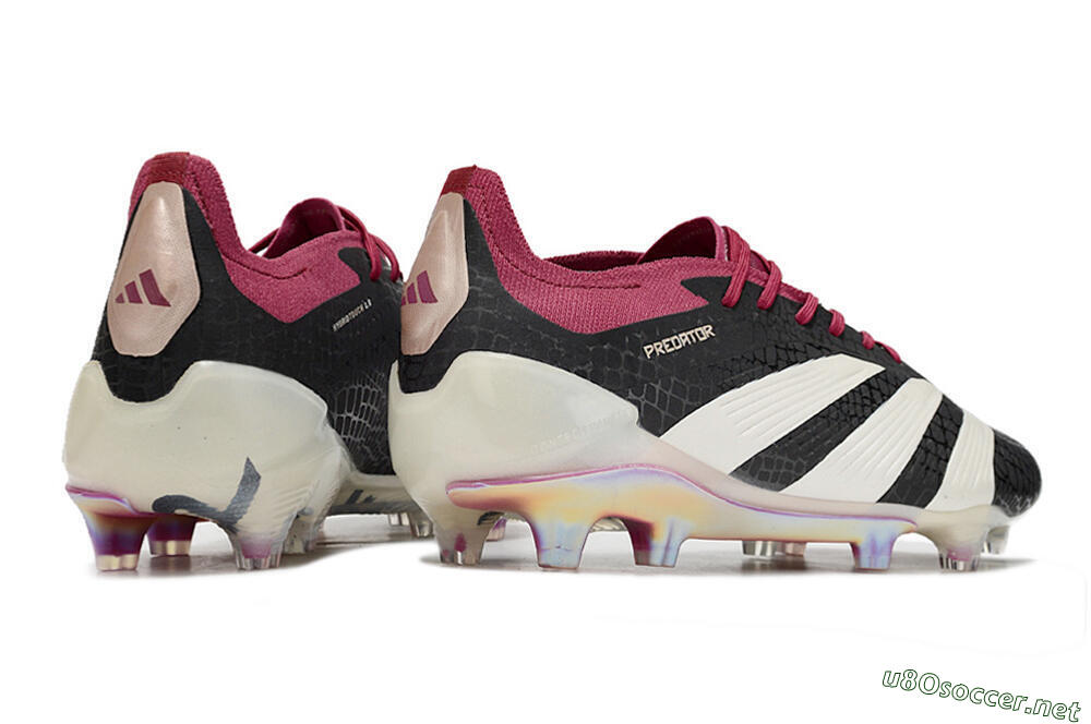 Men's Adidas Predator Elite FG Football Boots - Black/White/Purple 6