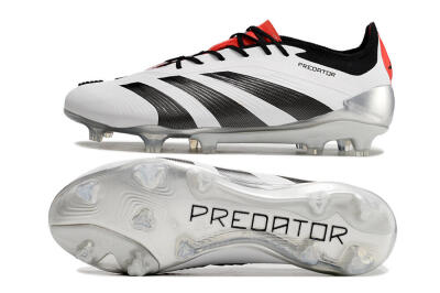 Men's Adidas Predator Elite FG Football Boots - White/Black/Red