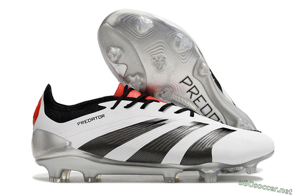 Men's Adidas Predator Elite FG Football Boots - White/Black/Red 2