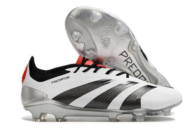 Men's Adidas Predator Elite FG Football Boots - White/Black/Red
