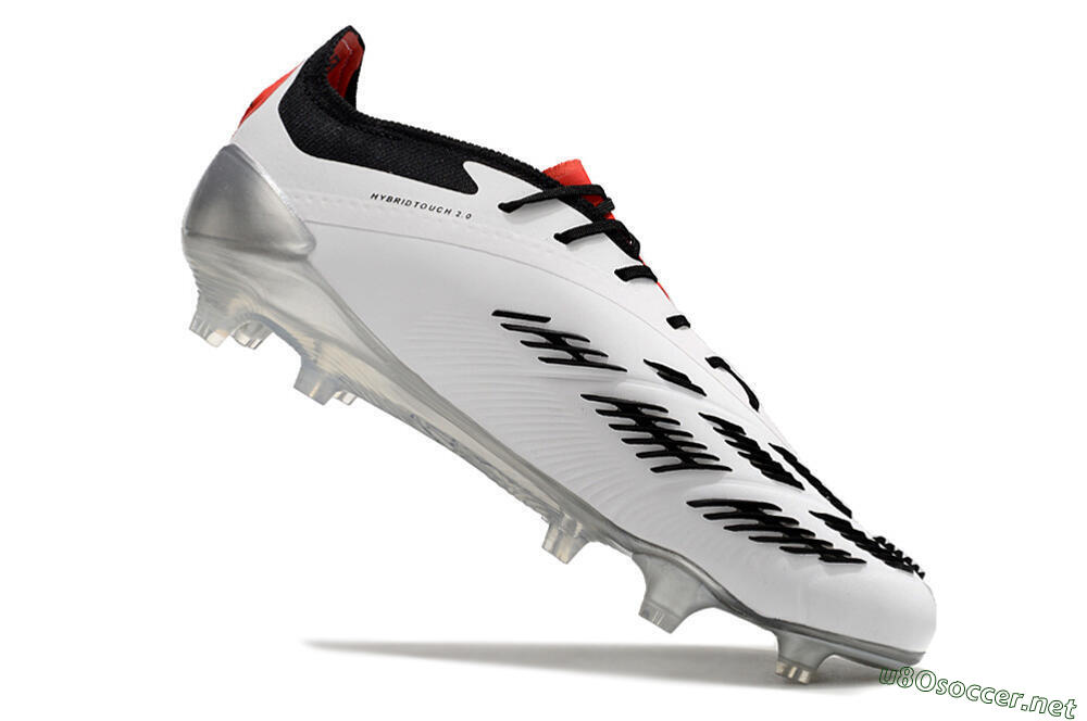 Men's Adidas Predator Elite FG Football Boots - White/Black/Red 4