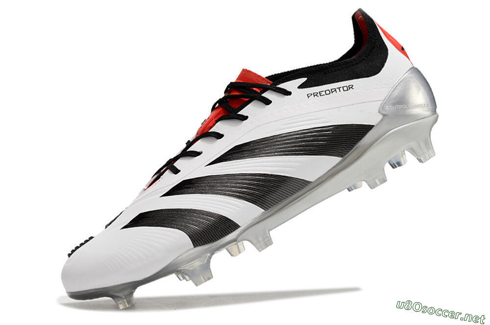 Men's Adidas Predator Elite FG Football Boots - White/Black/Red 5