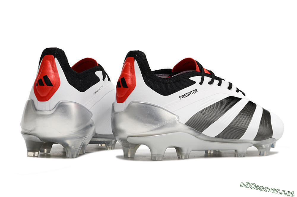Men's Adidas Predator Elite FG Football Boots - White/Black/Red 6