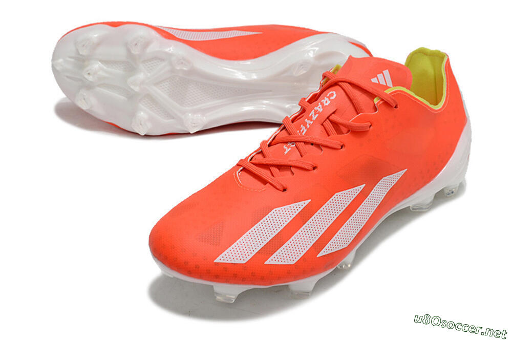 Men's Adidas X Crazylight+ FG Football Boots - Red/White/Yellow 3