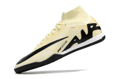 Men's Nike Air Zoom Mercurial Superfly 9 Elite IC Football Shoes - Beige/Black/White