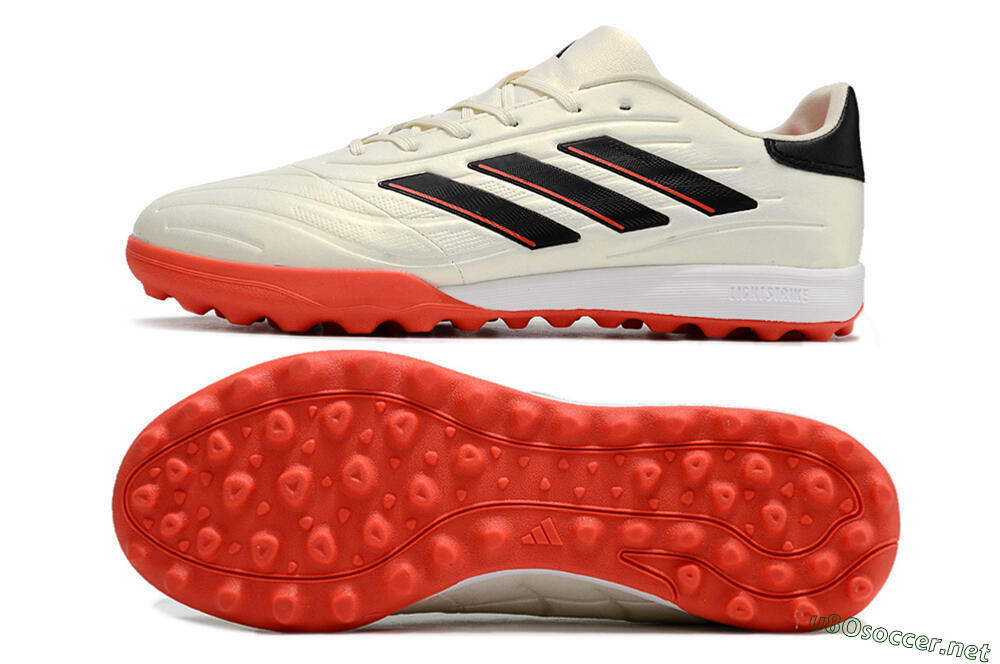 Men's Adidas Copa Pure.3 TF Football Shoes - White/Black/Red 1