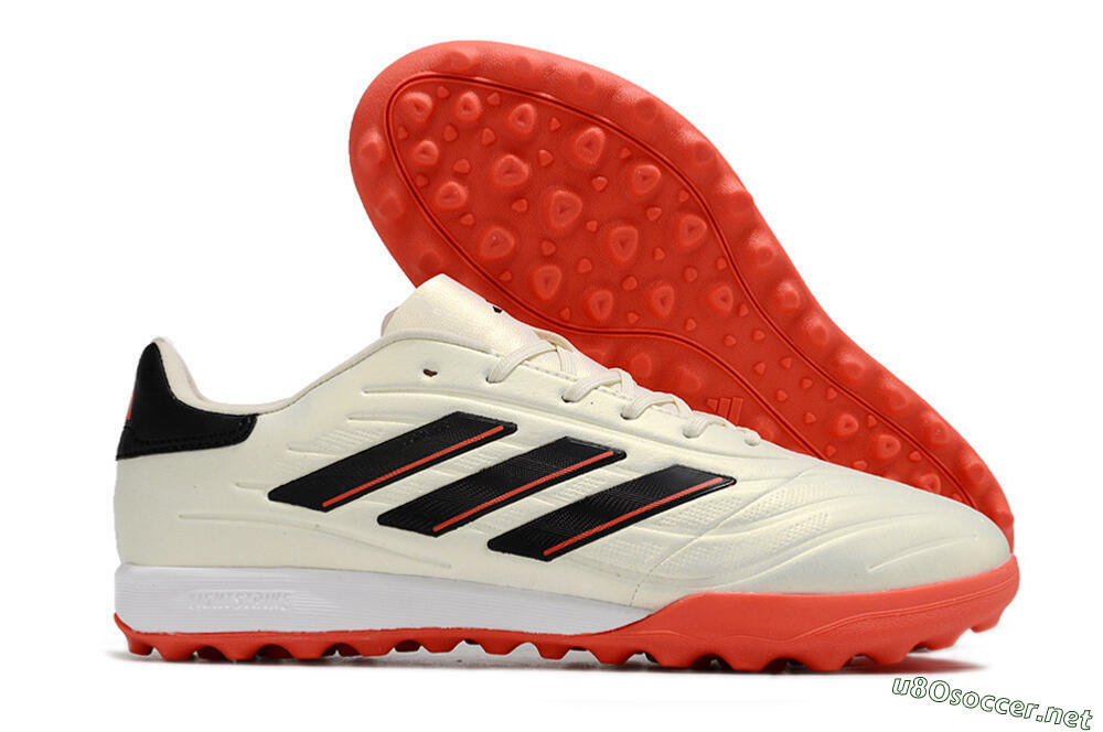Men's Adidas Copa Pure.3 TF Football Shoes - White/Black/Red 2